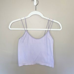 Cropped ribbed tank top